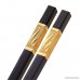 Wakaka 10 Pairs Melamine Chopsticks Made With Non-Toxic Dishwasher-safe Reusable Luxury Chopstick Set (Black and Gold) - B0796TRW5V